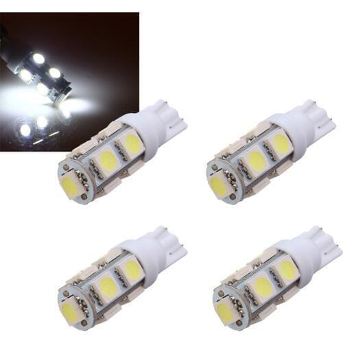 T10 W5W 194 921 912 9-SMD 5050 LED Car RV Camper LED Interior Side Wedge Light License Plate Light Bulbs White 12V