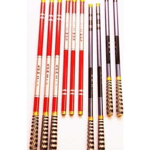 Telescopic Carbon Fiber Super Hard Pesca Ultra Light Carp Fishing Pole Stream Fishing Rod Hooks 2.7~7.2M +1 Spare Top Tips Rod