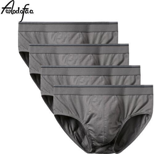 4Pcs/lot Hot Fashion Sexy Brand Male Underwears Mens Briefs Shorts Mr Breathable Underpants Plus Size Cotton Panties Large Fat