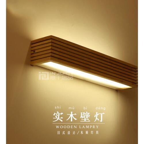 Japanese Modern Wood Acrylic LED Bedroom Reading Living Room Cafe Hall Wall Light Lamp Lighting Home Loft Aisle Club Store Decor