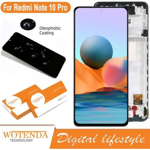 100% Original 6.67'' Display for Xiaomi Redmi Note 10 Pro Full LCD Touch Screen Digitizer Assembly Repair Parts