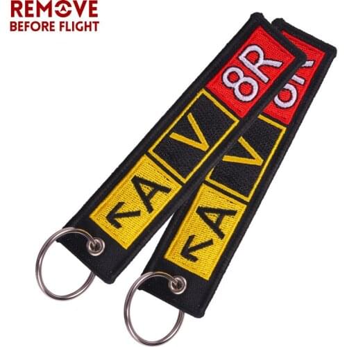 1PC Remove Before Flifht Aviation Gifts Key Tag Key Chain for Motorcycles Embroidery OEM Key Ring Jewelry Luggage Tag Key Fob