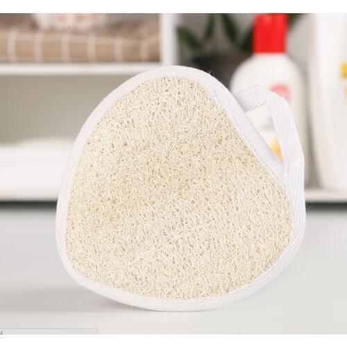 11.5*12cm Heart Shape Natural Loofah Pad Back Scrubber Loofah Sponge Bath Shower Body Exfoliator Scrubber Pads SN1147