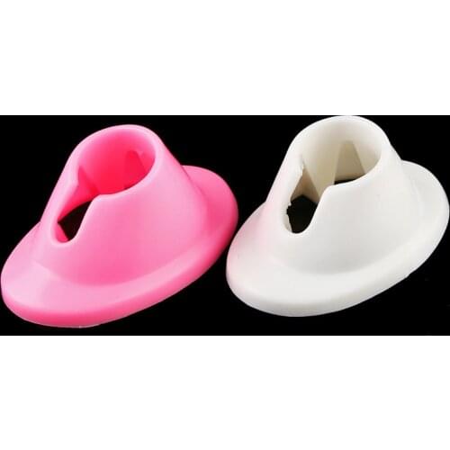 2Pcs Round Style DIY Rubber Nail Gel Polish Holder Display Varnish Bottle Stand Seat Glue Tray Feature 2 Colors