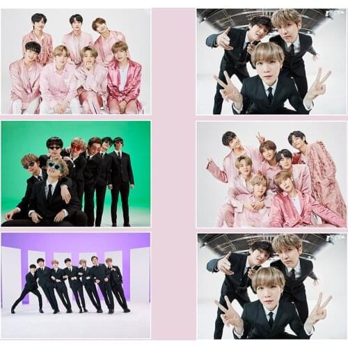 2pcs/lot Kpop Star 2020 7th Anniversary Festival Poster JUNGKOOK V SUGA JIN JIMIN JHOPE Sticker Photo Picture Fan Gift