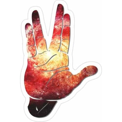Personality Car Sticker for Live Long and Prosper Star Trek Auto Decal Bumper Window Decoration Waterproof 13cm*10cm