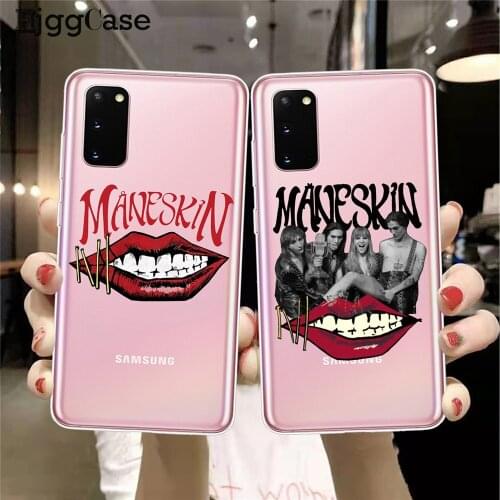 Maneskin Damiano David Phone Case For Samsung S21 S8 S9 S10 S20 Plus Lite FE Note 10 20 Ultra Lite Shell clear silicone Cover