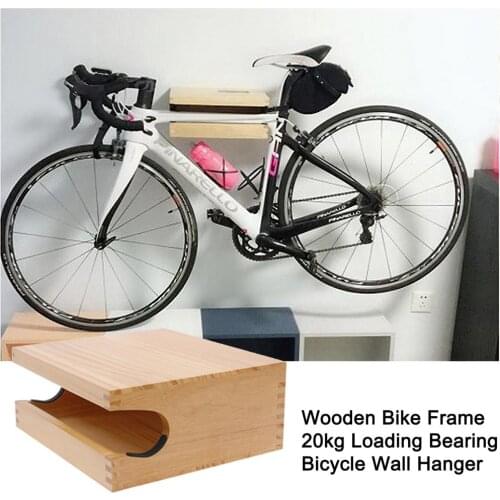 Wooden Bike Wall Hook Bicycle Display Parking Rack Mount Storage Hanger Hook Bicycle Frame Hanging Stand Solid Bike Accessories