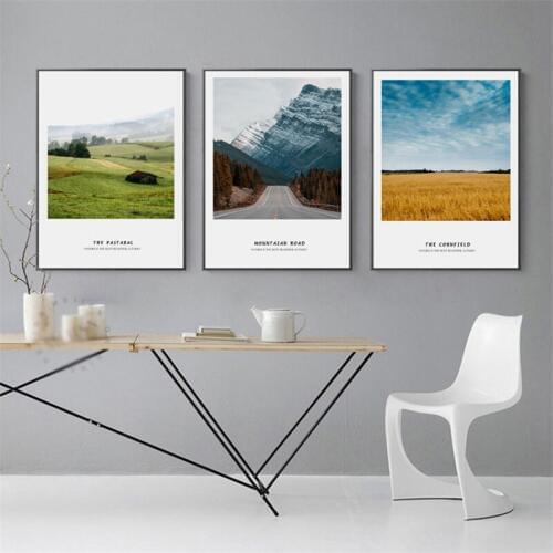 European Outdoor Pastoral Landscape Road Personality Home Living Room Decorative Painting Beautiful Scenery Canvas Print Poster