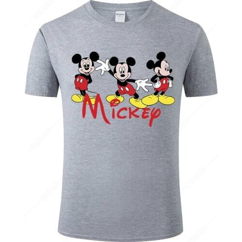 Disney Mickey Mouse Mens and Womens Summer Short Sleeve Fashion Printed Cool Casual T-shirt Tops Asian Size 2021 New