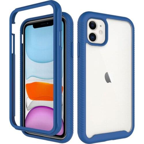 3 in 1 Hybrid Armor Shockproof Bumper Case For iPhone 12 11 Pro Max XR XS Max X 7 8 Plus Transparent 360 Degree Full Body Cover