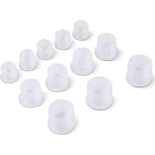 Tattoo Ink Caps Tattoo Ink Cups With Base White Mixed Sizes #11 Small #14 Medium #17 Large for Tattoo ink Tattoo Supplies
