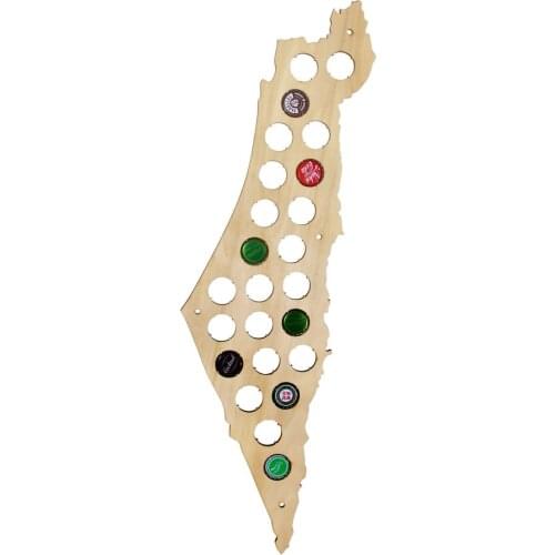 Israel Beer Cap Map Christmas Gifts Beer Soda Bottle Cap Map Patriotic Cap Holder Wine Cap Display Home Decoration Accessories