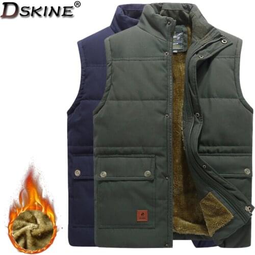 Men Sleeveless Vset Jacket 2021 Autumn New Thick Warm Men Winter Caot Fashion Casual Fleece Large Size Clothing M-8Xl Vset Men