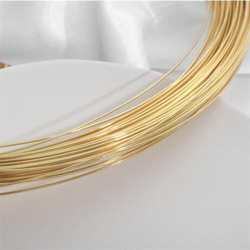 0.7-1mm 18K Gold Plated Brass Copper Beading Wire Thread Cord Rope for DIY Necklace Bracelet Jewelry Making Craft Accessories