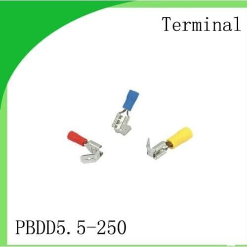Manfacturer Brass 1000 PCS PBDD5.5-250 cold-pressure terminal Female terminal fittings for female - female connector
