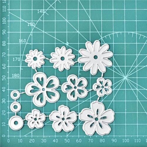 Mini Flowers Metal Cutting Dies Stencil Scrapbooking DIY Album Stamp Paper Card Embossing Decor Craft