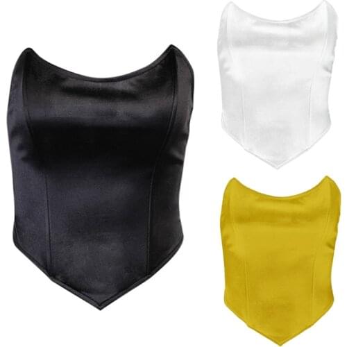 2021 New Womens Underbust Corset Bustier Waist Training Cincher Corsets Clubwear Style Party Costumes Black/White/Yellow