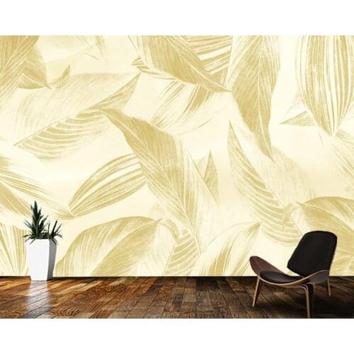 Papel de parede Gold leaf pattern background abstract wallpaper mural,living room tv wall bedroom wall papers home decor