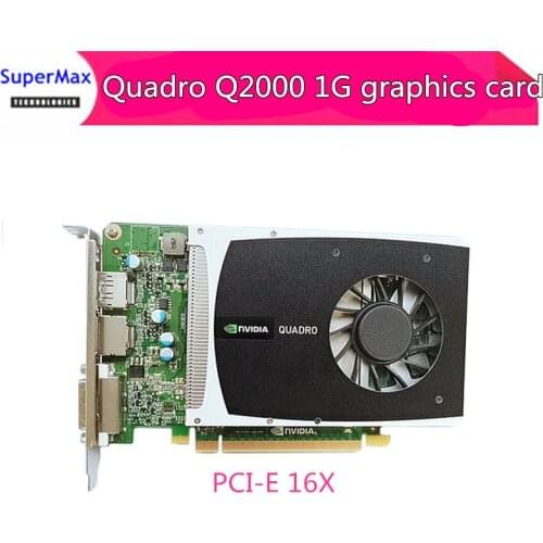Original Leadtek Quadro 2000 Q2000 1G GDDR5 PCI-E 16X professional graphics card supports PS CAD 1pcs free shipping