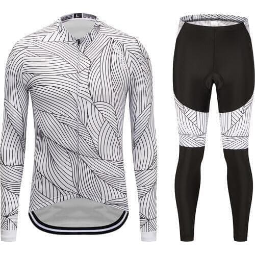 Autumn outdoor sports bike riding long sleeve trousers white pattern set outdoor sports clothing bike group car shirt