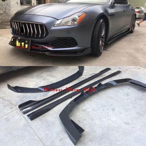 For Maserati Quattroporte Carbon Fiber Car body kit front bumper lip Splitter rear diffuser spoiler side skirts apron