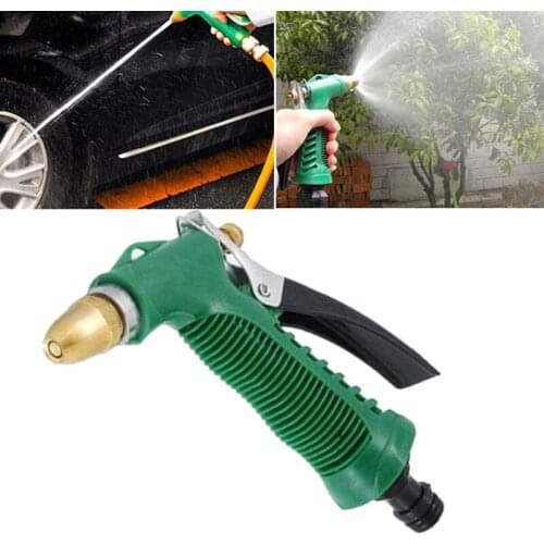 Professional Washing Water Gun Adjustable Car Truck Copper Head Spray Green Handle High Pressure Multifunctional Accessories