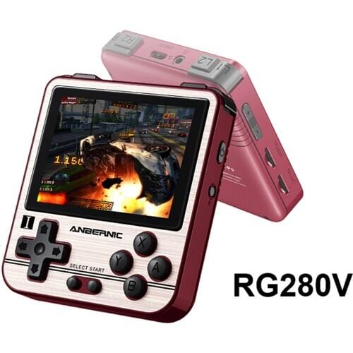 RG280V Retro Game Console Handheld Game Player Open Source System 2.8-inch IPS Screen CNC Shell Music Player 3.5mm Audio Out