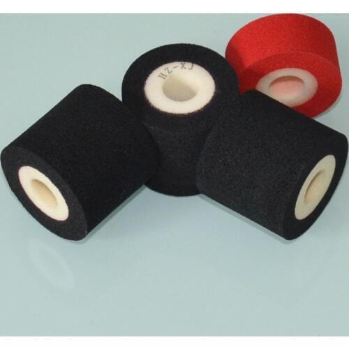 Black Diameter 36mm Height 36mm coding continuous ink roller for horizontal type sealing machine