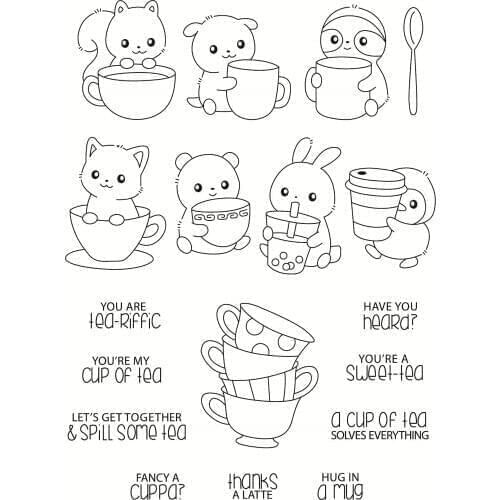 11x16 animal Ttransparent Clear Stamps Silicone Seals for DIY scrapbooking photo album Card Making