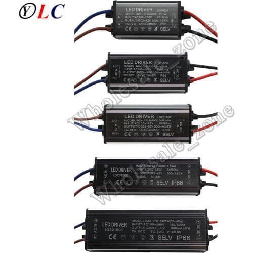 Aluminium IP66 3W 4W 7W 8W 12W 18W 24W LED Driver 300mA AC 100-265V Waterproof Power Supply Lighting Transformer Drivers Ballast