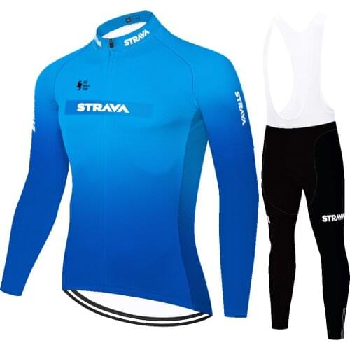STRAVA long sleeve cycling jersey set ​summer spring quick dry uniforme ciclismo hombre​ ​​20D ropa de ciclismo para hombre