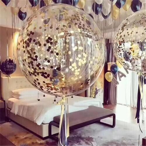 36inch Luminous Led Balloon Transparent Round Bubble Decoration Party Wedding birthday party decorations kids birthday balloons