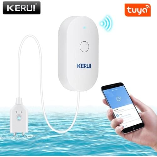 KERUI Tuya WiFi Water Sensor Smart Home Kitchen Water Leak Detector Monitor of Leaks Phone Notification Security Alarm