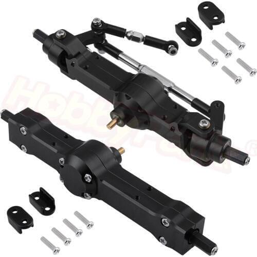 2 Pieces Metal Front&Rear Bridge Axle Gear Box Set For WPL 1/16 Military Truck Crawler C14 C24 B14 B24 B16 B36 Replacement Parts