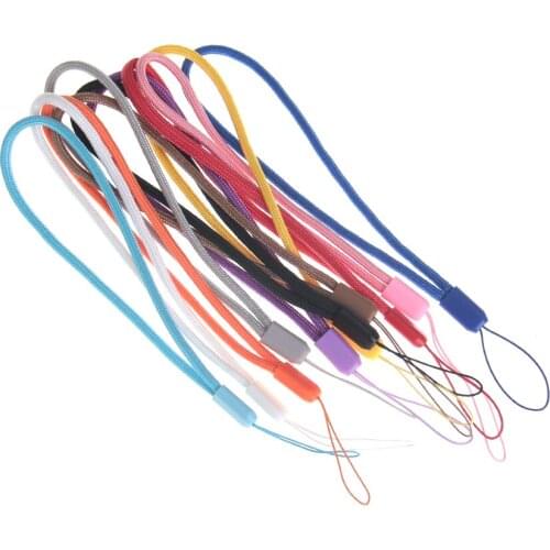 2000pcs/lot Fashionable Pure Color Phone Strap Lanyard Cell Phone Stick Strap 17CM Phone Chain Straps Keychain Phone Hang Rope