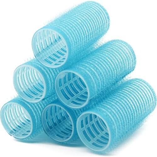 28mm 6pcs/Bags Self Grip Holding Rollers Hairdressing Curlers Hair Design Sticky Cling Style for Faster blow-drying