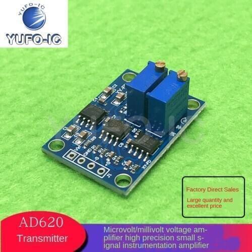 3pcs The Voltage Amplifier Module High-Precision Micro-Volts/Millivolt Small Signal Instrumentation Amplifier AD620 Transmitter