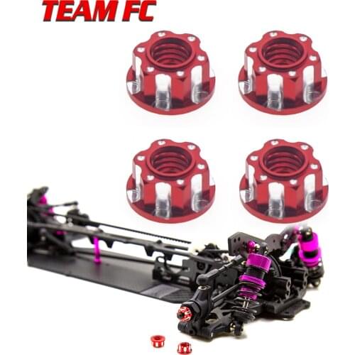 4PCS Metal 4mm M4 Wheel Lock Nuts for 1/10 drift RC Car Crawler Traxxas TRX4 TRX6 Axial SCX10 90046 AXI03007 Redcat MST