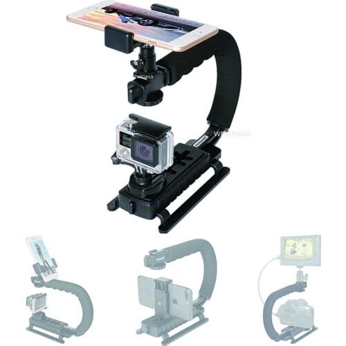 4in1 DSLR Camcorder Smartphone Stabilizer Holder Youtube Vlog Video Rig Mount Fit for GoPro DJI OSMO ACTION Nikon Canon iPhone