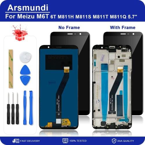 5.7" New For Meizu M6T 6T M811H M811S M811T M811Q LCD Display Touch Screen Digitizer Assembly + Frame For Meilan 6T