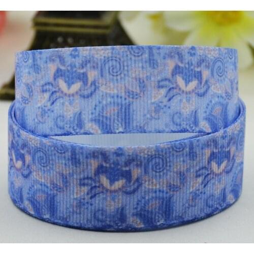 22mm 25mm 38mm 75mm Ruban satin Paisley Cartoon printed Grosgrain Ribbon Hair Accessories party decoration 10 Yards X-02436