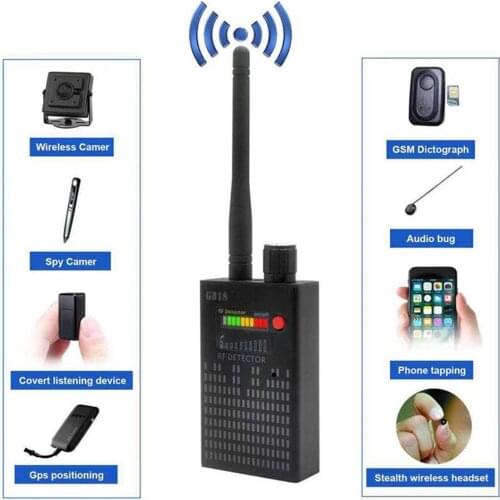 Anti Wiretapping 1MHz-8000MHz Wireless Signal Detector Radio Wave WiFi Bug Detector Camera Full-Range RF Detector