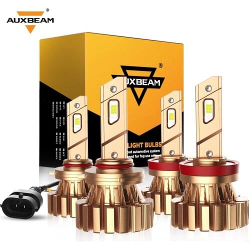 Auxbeam 44W 6500K Car LED Headlight Bulbs 9005+H11 2 Pairs 4000lm White Light Auto Headlamp Waterproof LED Bulbs Series NF-X60