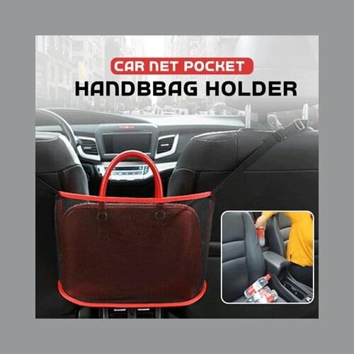 Car Net Pocket Handbag Holder for Handbag Bag Documents Phone Purse Valuable Items Storage Netting Large Capacity Storage Pocket