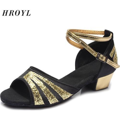 Ballroom Tango Latin Dance Shoes Women Children Brands Low Heels Dancing Shoes For Kids Girls Womens Children Ladies Size 24-41