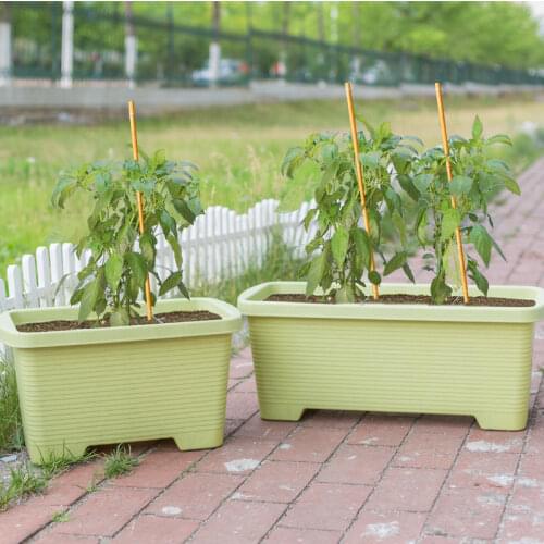 Rectangle Large Flowerpot Plastic Minimalist Permeable Modern Outdoor Flower Box Home Garden Doniczki Plant Accessories ED50PP