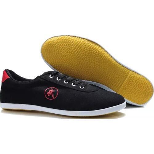 Unisex black canvas martial arts tai chi Practise shoes shaolin monks kung fu wushu sneaker Taekwondo jeet kune do shoes