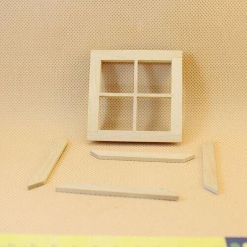 G05-X4602 children baby gift Toy 1:12 Dollhouse mini Furniture Miniature rement DIY wooden window 1pcs