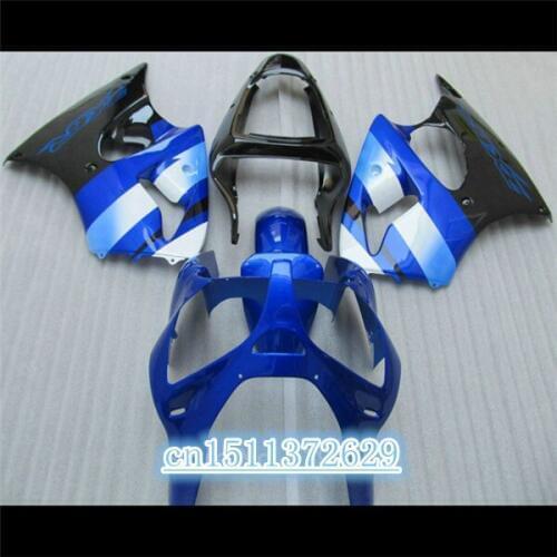 Dor-HOT Sale ABS Black Blue Fairing Bodywork Kits For 2000-2002 Kawasaki ZX6R D injection